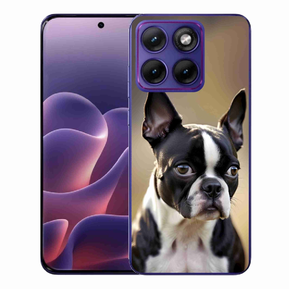 Zselés borítás mmCase a Motorola Edge 70 Fusion készülékhez - Boston Terrier