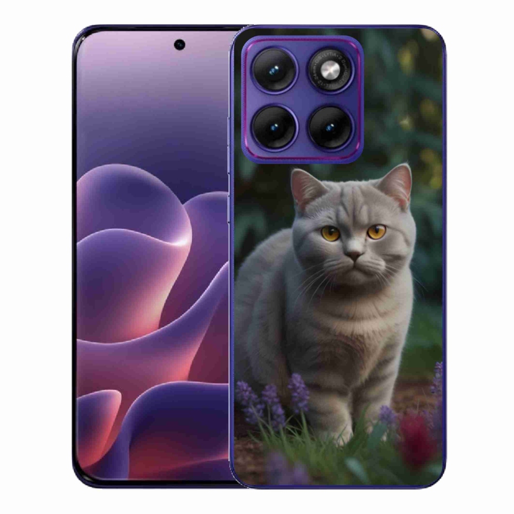 Zselés borítás mmCase a Motorola Edge 70 Fusion készülékhez - brit macska