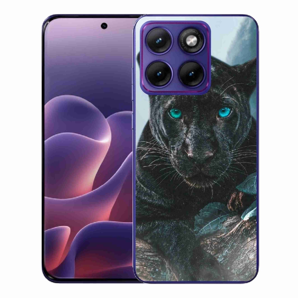 Zselés borítás mmCase a Motorola Edge 70 Fusion készülékhez - fekete párduc