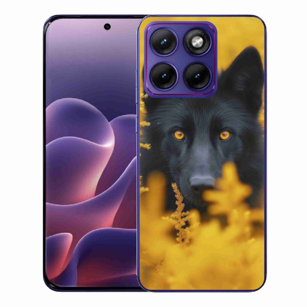 Gél védőburkolat mmCase a Motorola Edge 70 Fusion készülékhez - fekete farkas 2