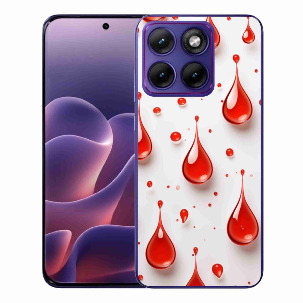 Zselés tok mmCase a Motorola Edge 70 Fusion készülékhez - piros cseppek