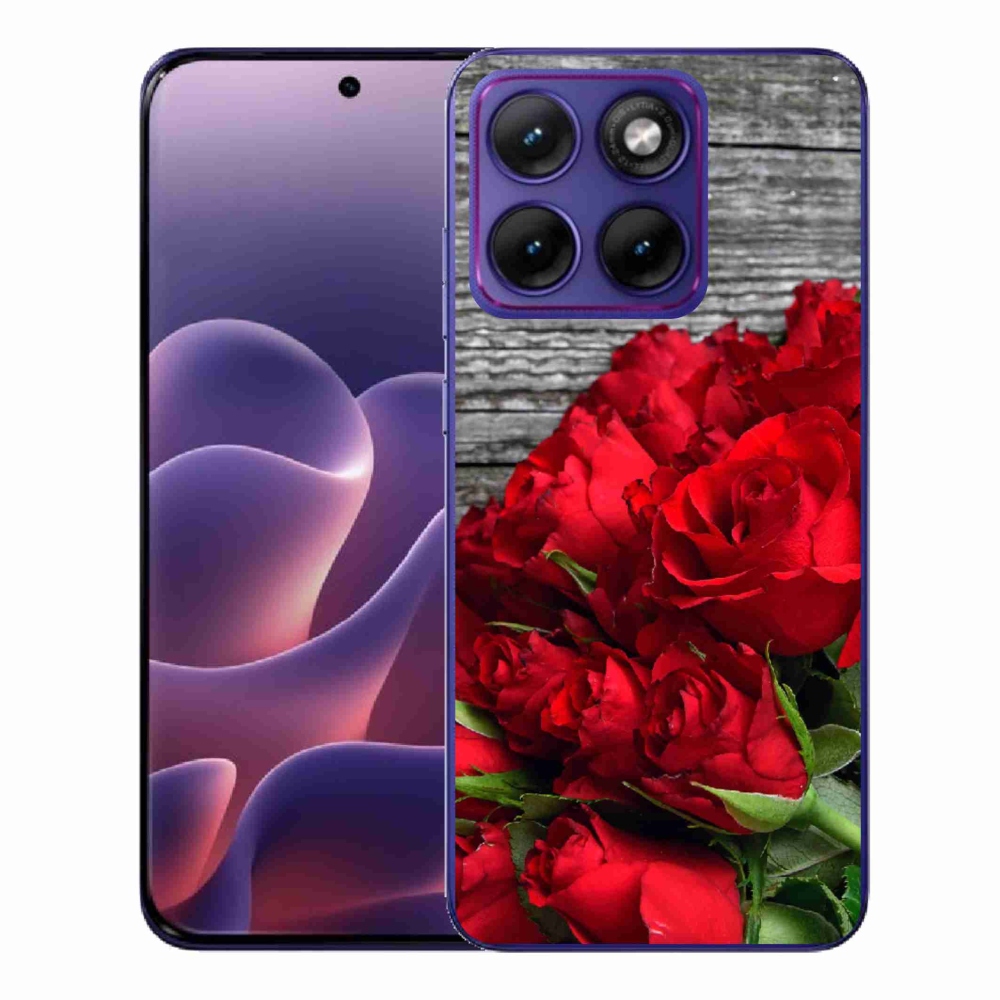 Zselés borítás mmCase a Motorola Edge 70 Fusion készülékhez - piros rózsa