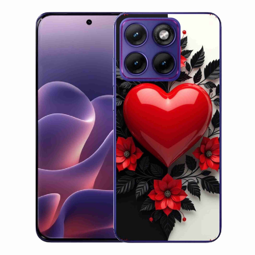 Zselés borítás mmCase a Motorola Edge 70 Fusion készülékhez - piros szív