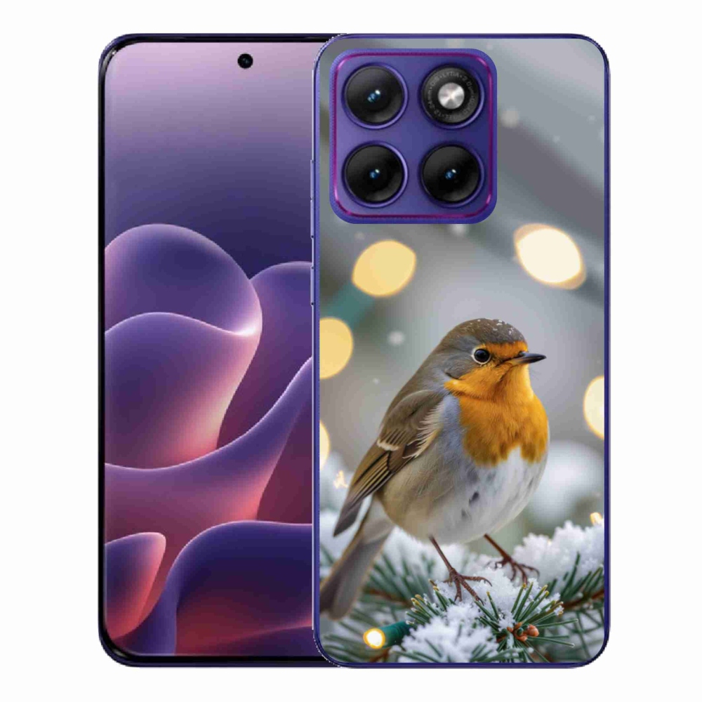 Zselés tok mmCase a Motorola Edge 70 Fusion készülékhez - téli piros színben