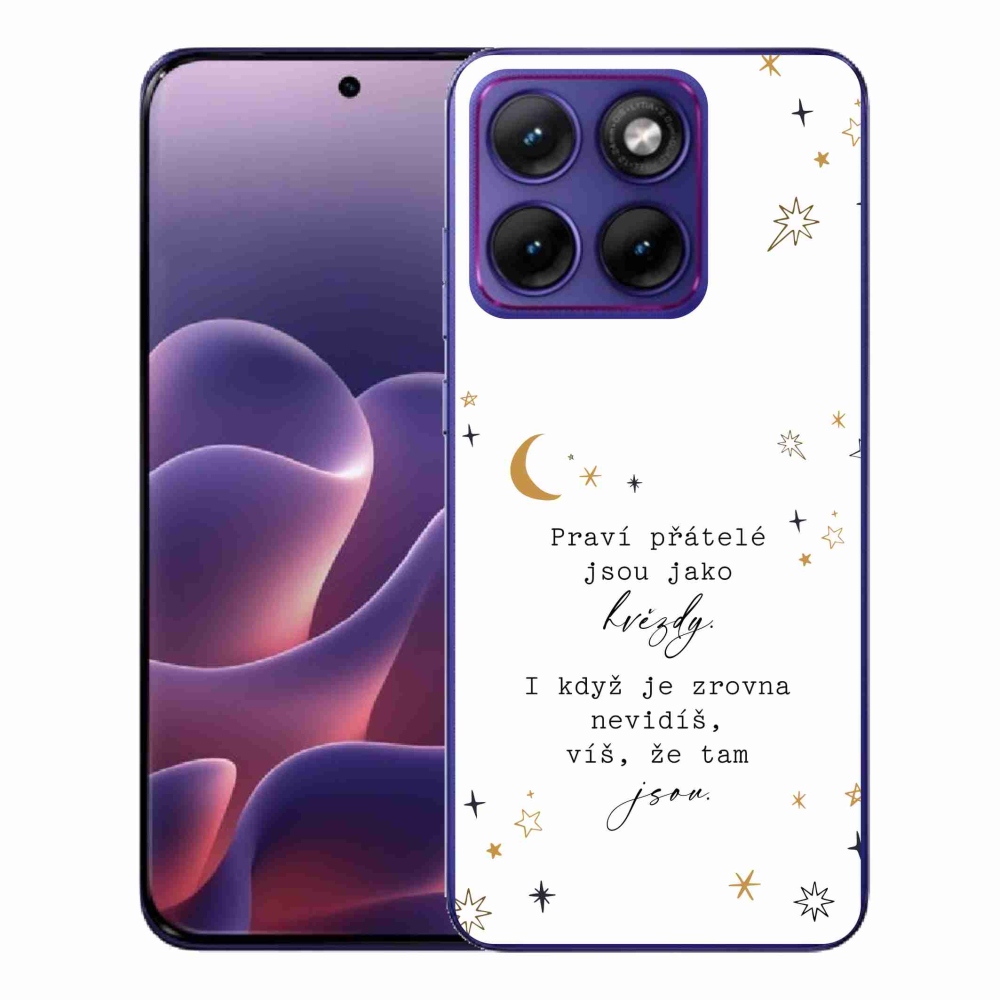 Gél védőburkolat mmCase a Motorola Edge 70 Fusion készülékhez - Idézet 6 fehér háttér