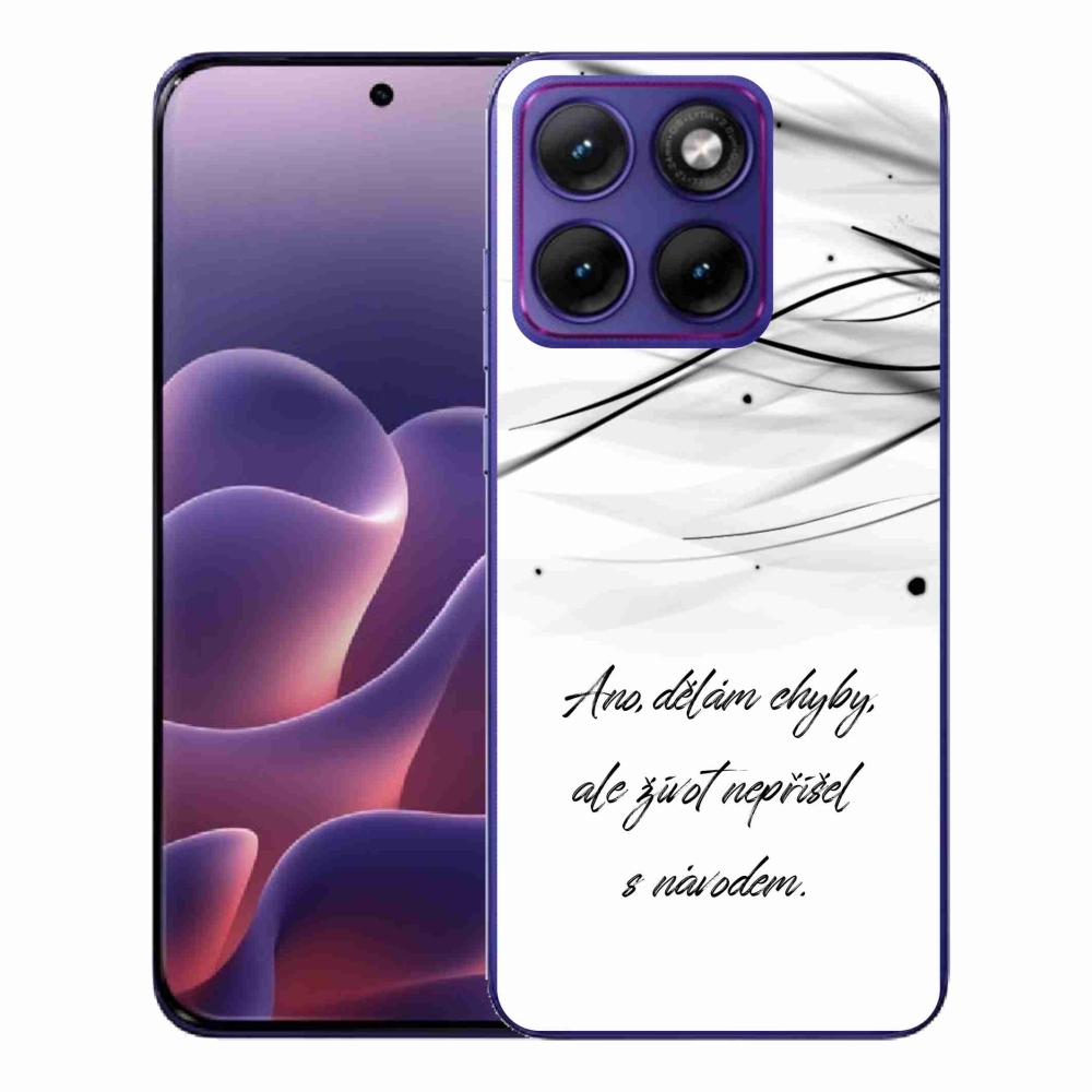 Zselés borítás mmCase a Motorola Edge 70 Fusion készülékhez - idézem fehér háttér