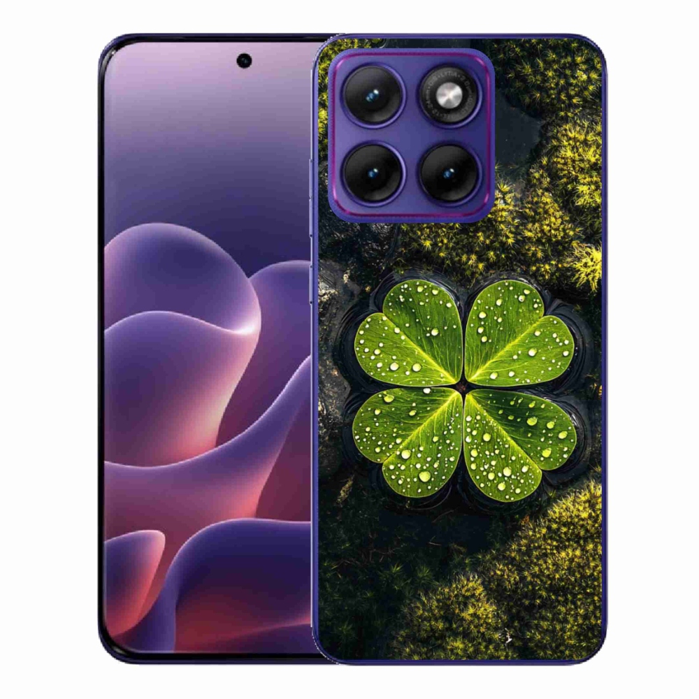 Zselés borítás mmCase a Motorola Edge 70 Fusion készülékhez - négylevelű lóhere