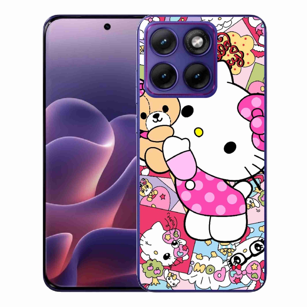 Zselés borítás mmCase a Motorola Edge 70 Fusion készülékhez - aranyos cica