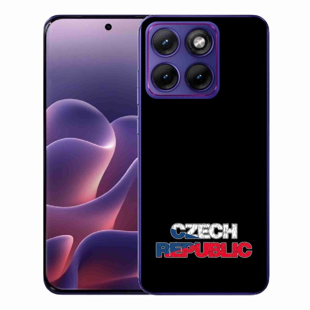 Zselés borítás mmCase Motorola Edge 70 Fusion - Csehország fekete háttérrel