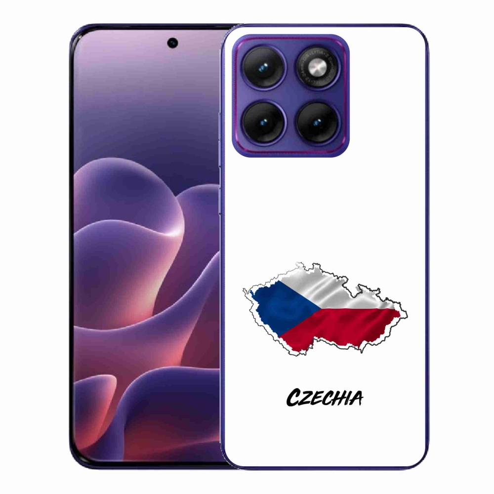 Zselés borítás mmCase a Motorola Edge 70 Fusion készülékhez - Csehország fehér háttér