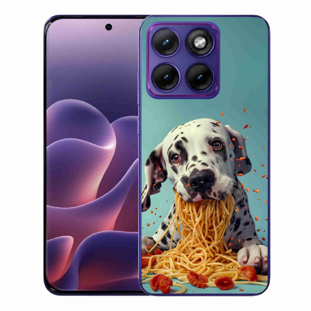Zselés borítás mmCase a Motorola Edge 70 Fusion készülékhez - dalmát és spagetti
