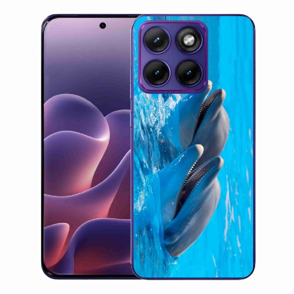 Zselés borítás mmCase a Motorola Edge 70 Fusion készülékhez - delfinek