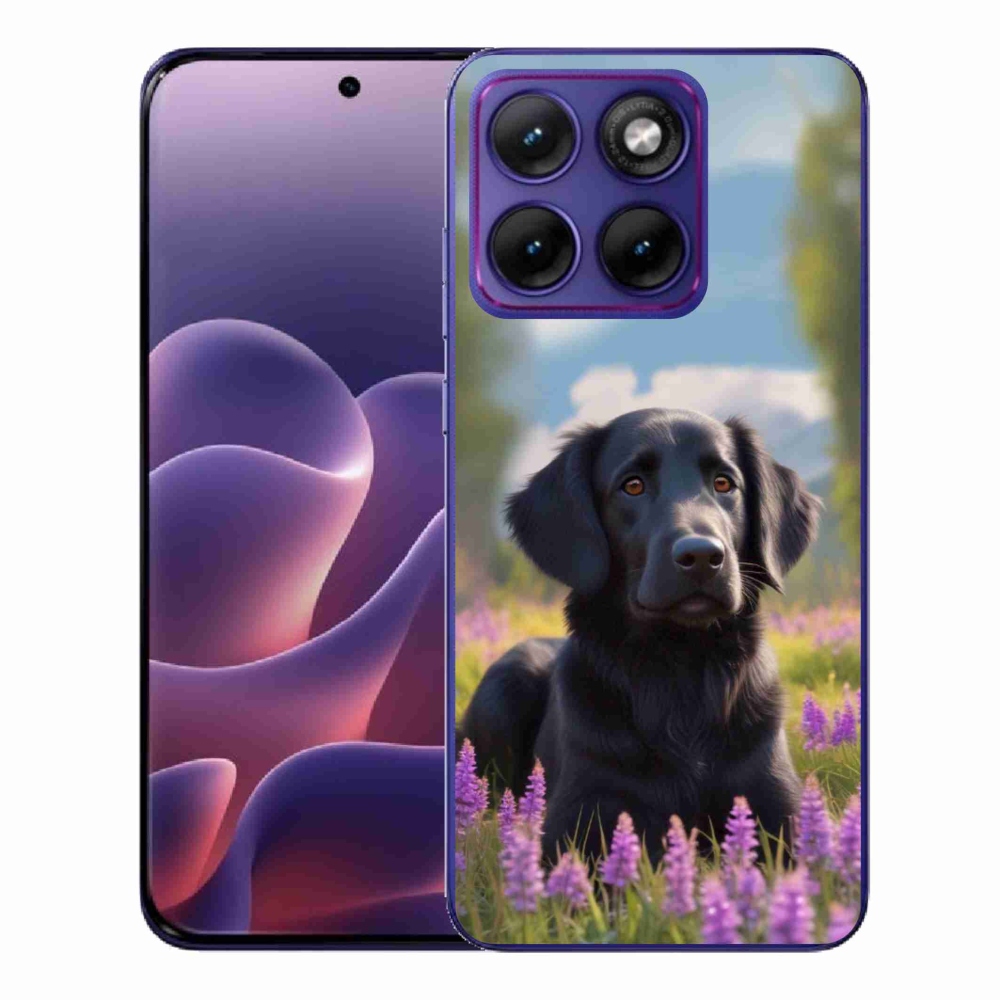 Zselés borítás mmCase a Motorola Edge 70 Fusion készülékhez - elegáns fekete retriever