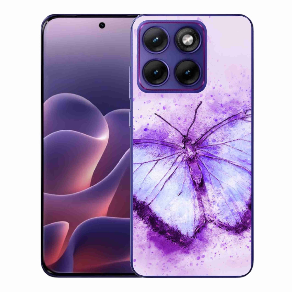 Zselés borítás mmCase a Motorola Edge 70 Fusion készülékhez - lila pillangó