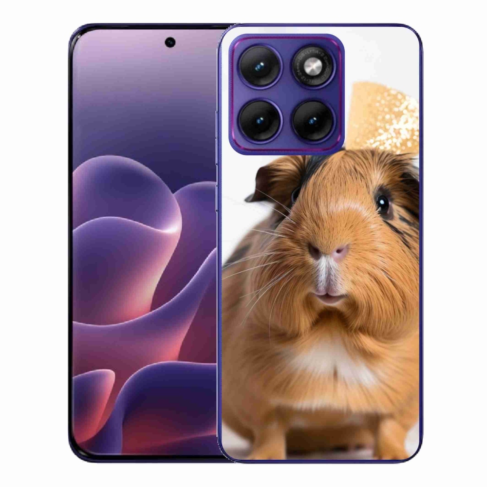 Zselés borítás mmCase a Motorola Edge 70 Fusion készülékhez - barna tengerimalac