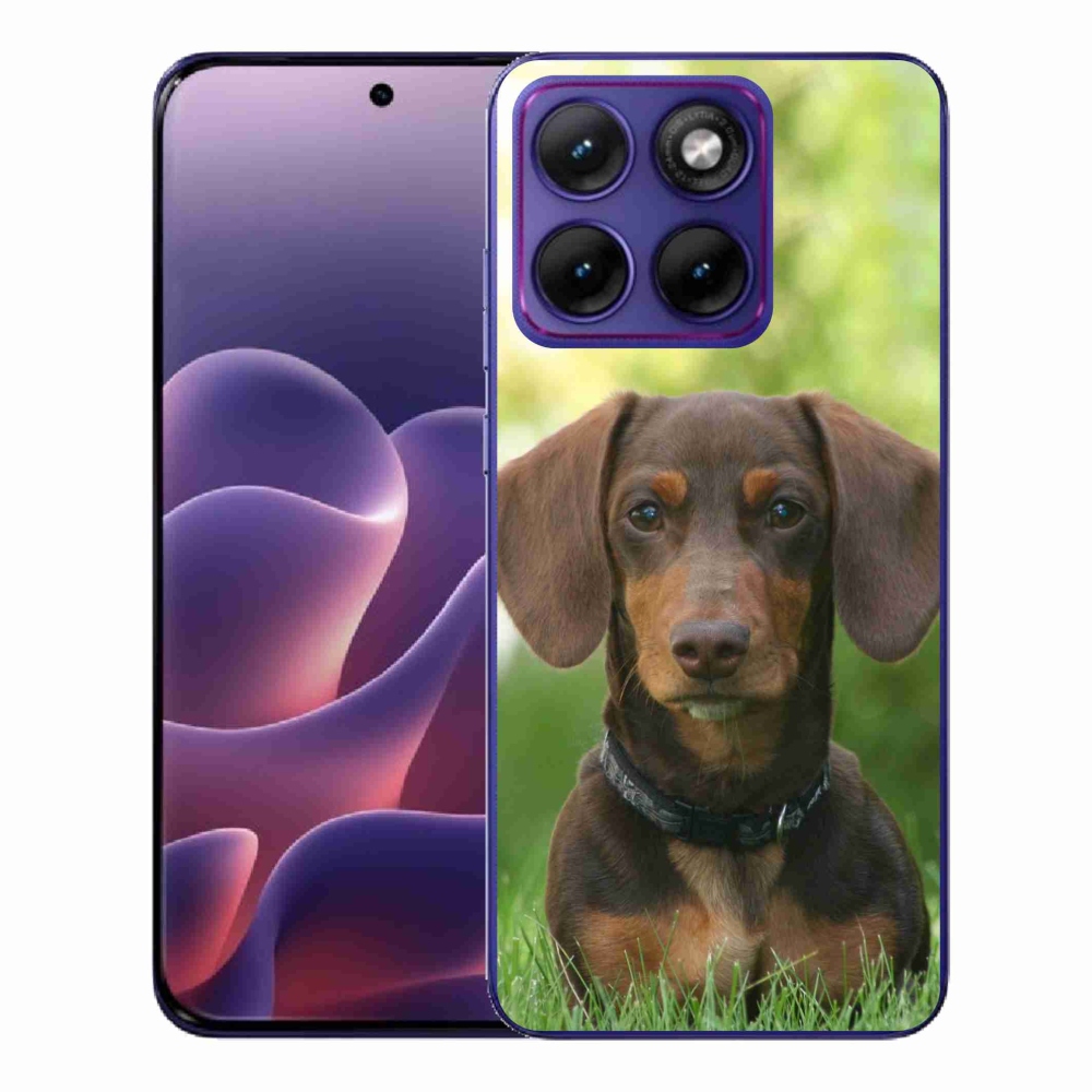 Zselés borítás mmCase a Motorola Edge 70 Fusion készülékhez - barna tacskó