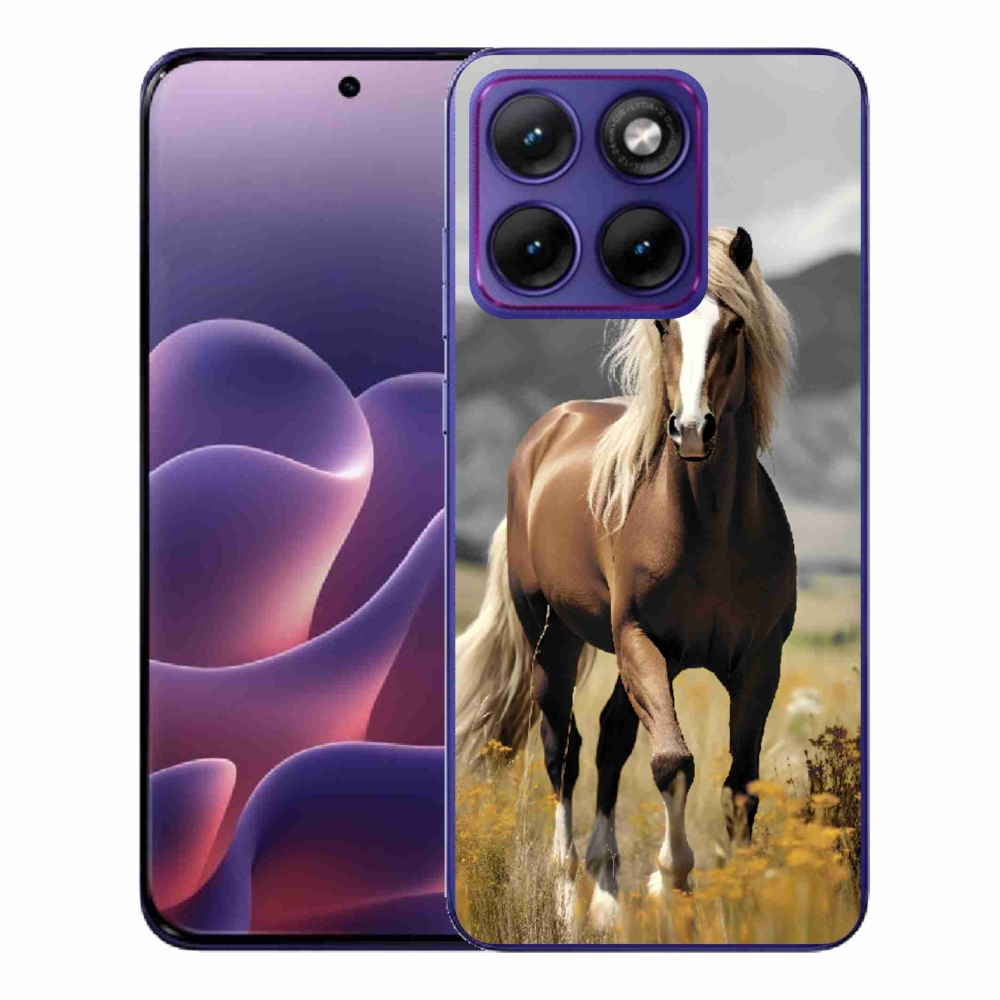 Zselés borítás mmCase a Motorola Edge 70 Fusion készülékhez - barna ló 1