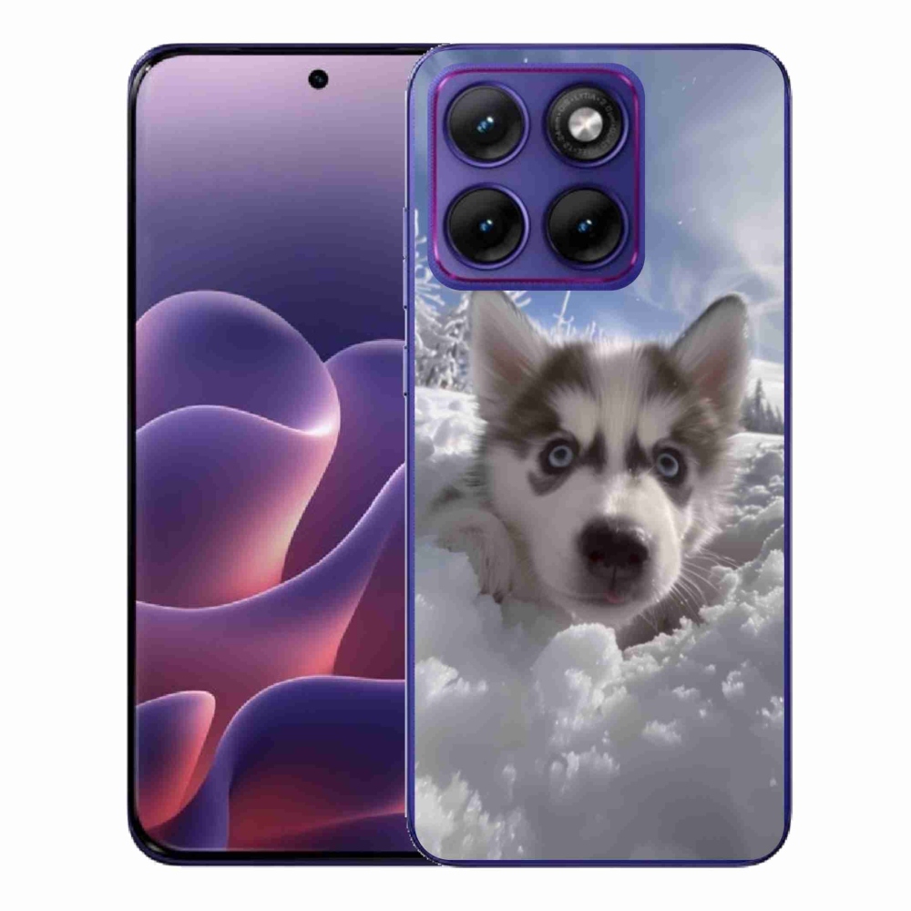 Zselés borítás mmCase a Motorola Edge 70 Fusion készülékhez - husky a hóban