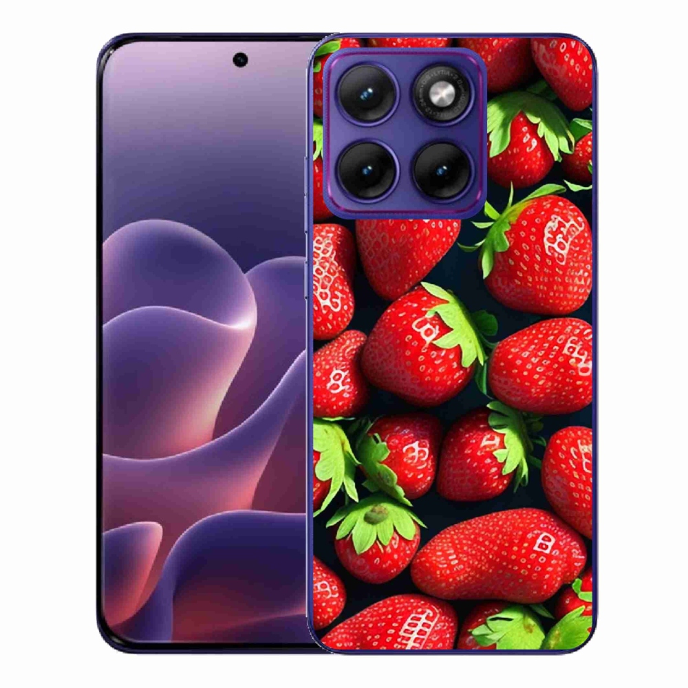 Zselés borítás mmCase a Motorola Edge 70 Fusion készülékhez - eper