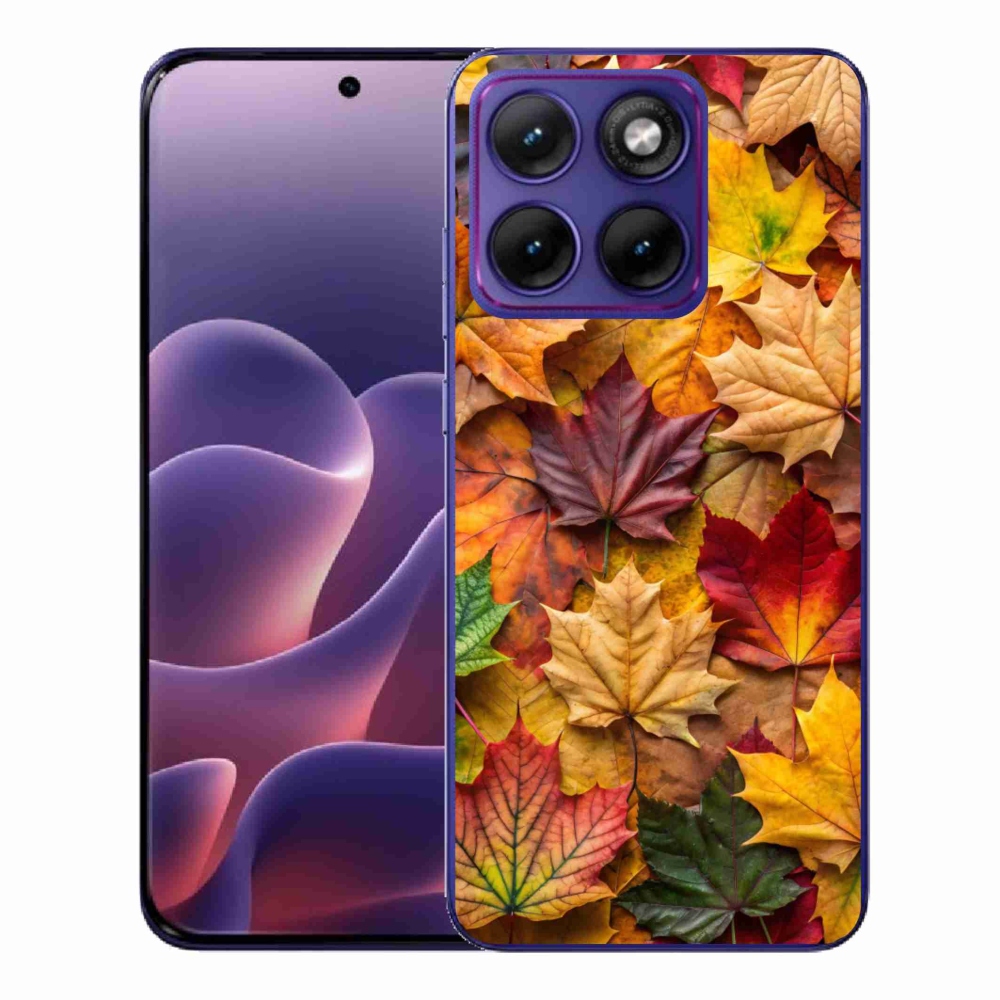 Zselés borítás mmCase a Motorola Edge 70 Fusion készülékhez - juharlevelek 2
