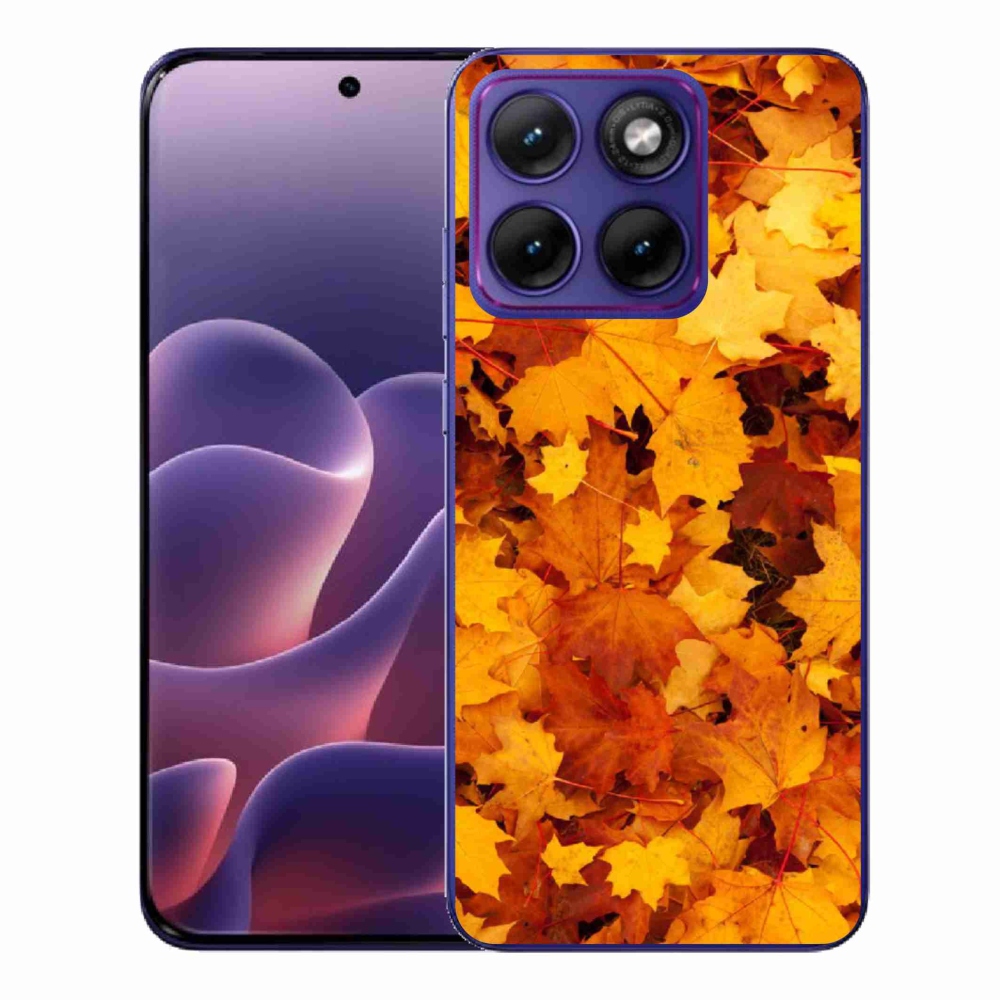 Zselés borítás mmCase a Motorola Edge 70 Fusion készülékhez - juharlevelek