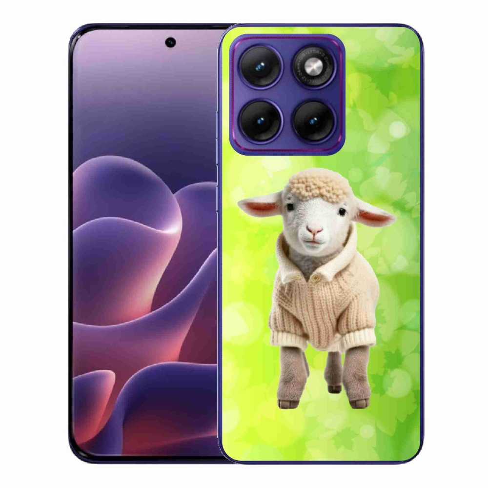 Zselés borítás mmCase a Motorola Edge 70 Fusion készülékhez - bárány pulóverben