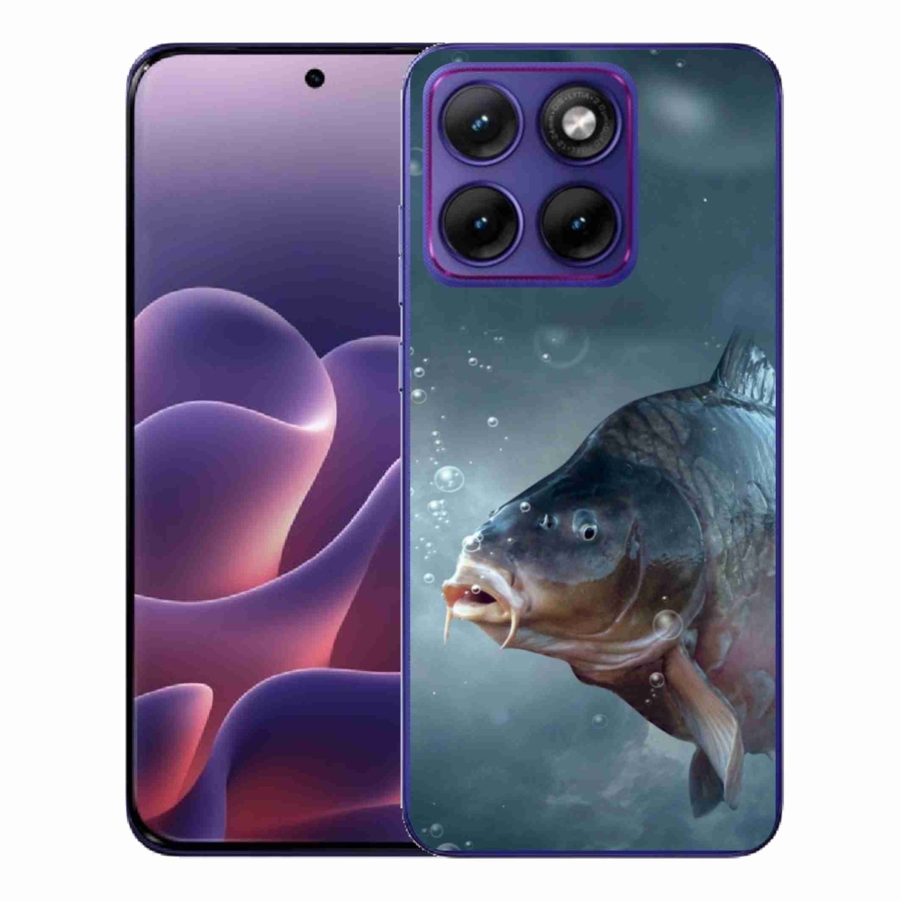 Zselés borítás mmCase a Motorola Edge 70 Fusion készülékhez - ponty és buborékok