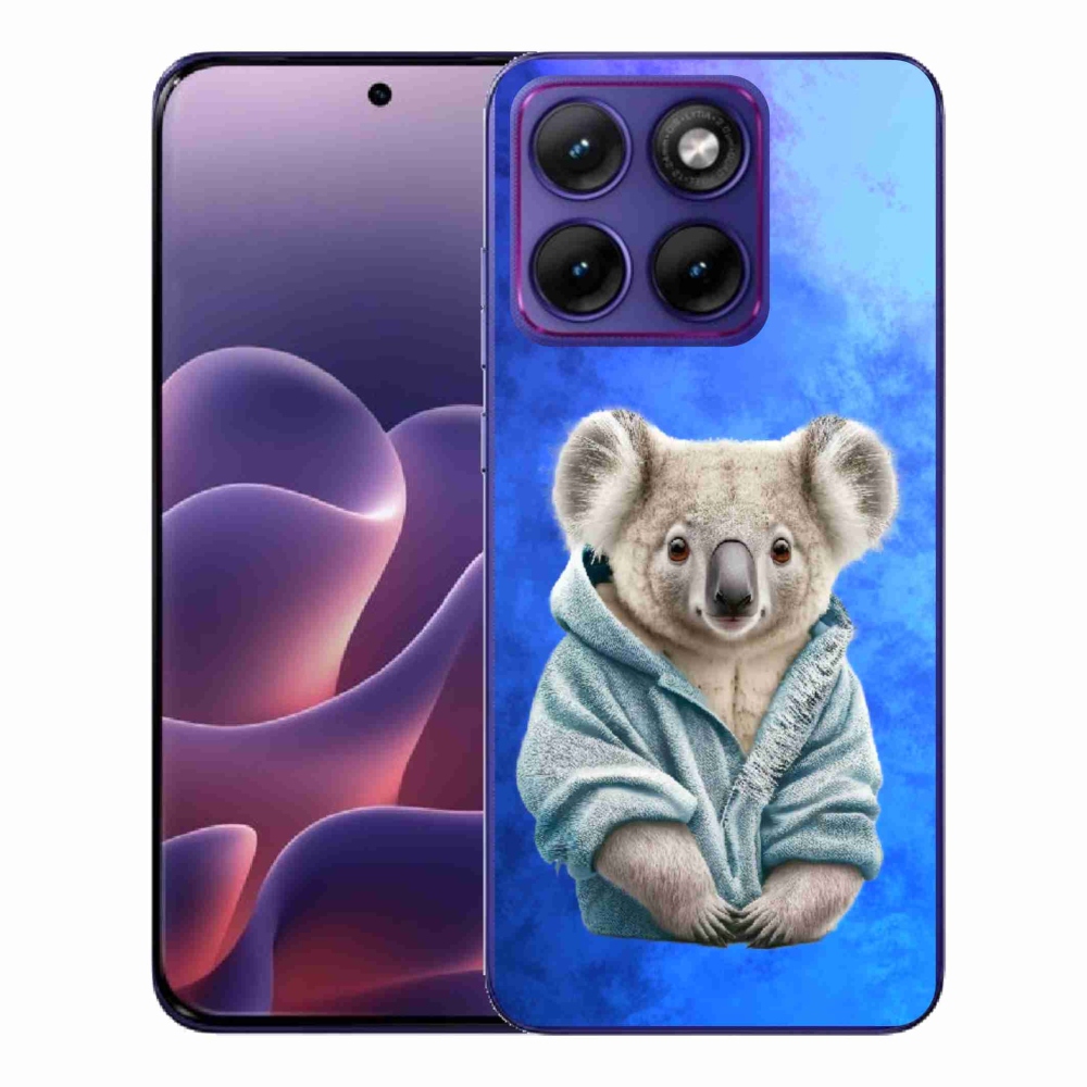 Zselés borítás mmCase a Motorola Edge 70 Fusion készülékhez - koala pulóverben