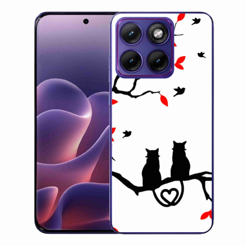 Zselés borítás mmCase a Motorola Edge 70 Fusion készülékhez - macska szeretet