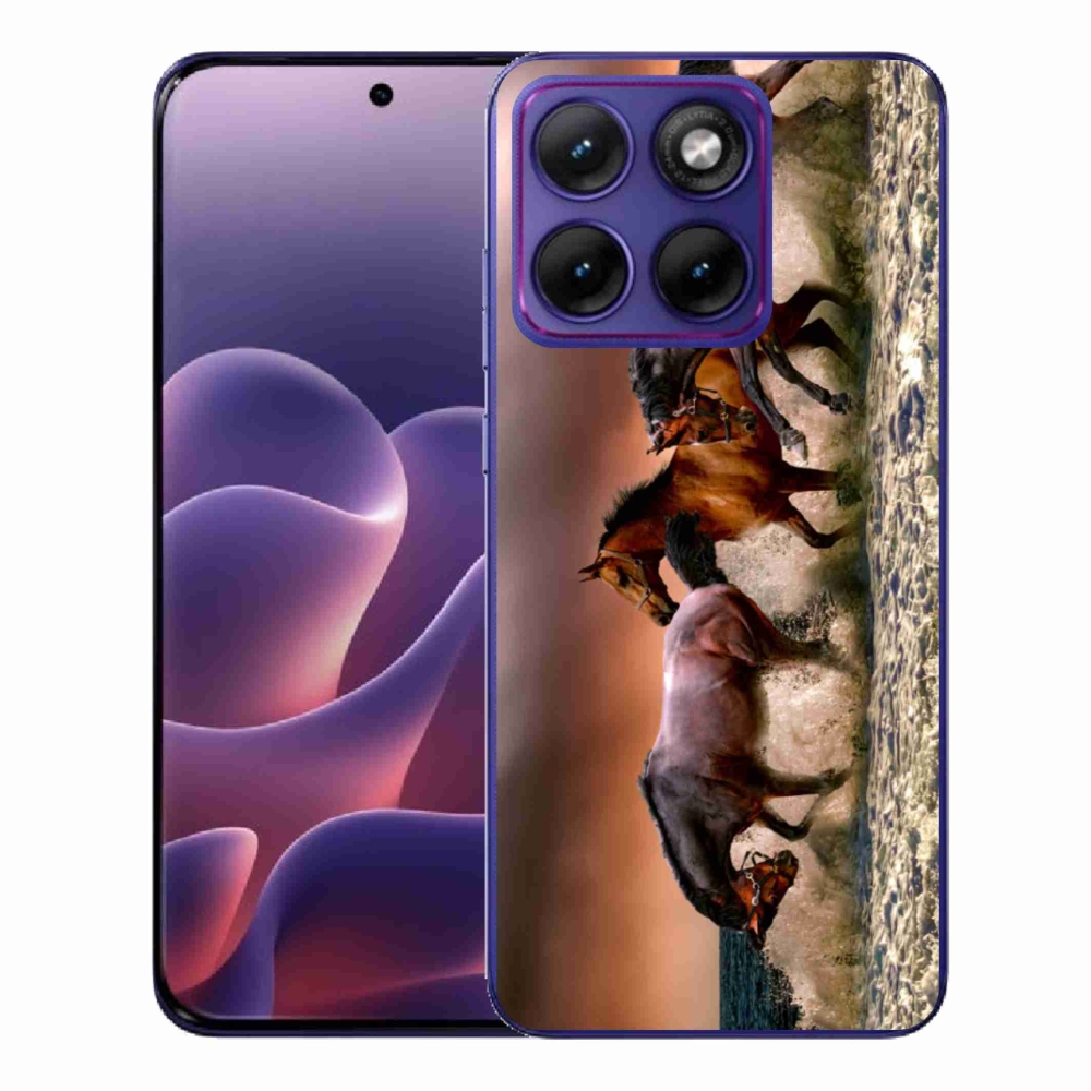 Zselés borítás mmCase a Motorola Edge 70 Fusion készülékhez - lovak 1