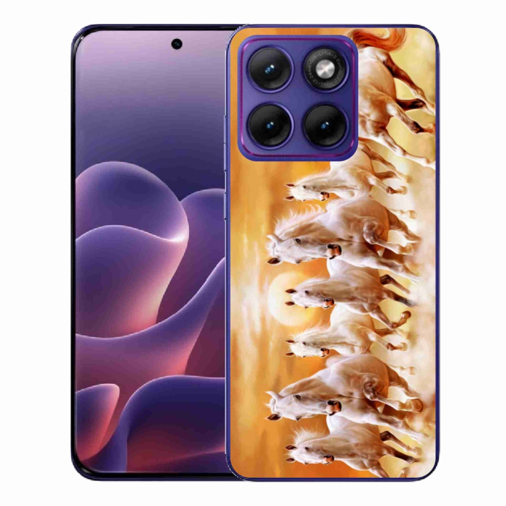 Zselés borítás mmCase a Motorola Edge 70 Fusion készülékhez - lovak 2