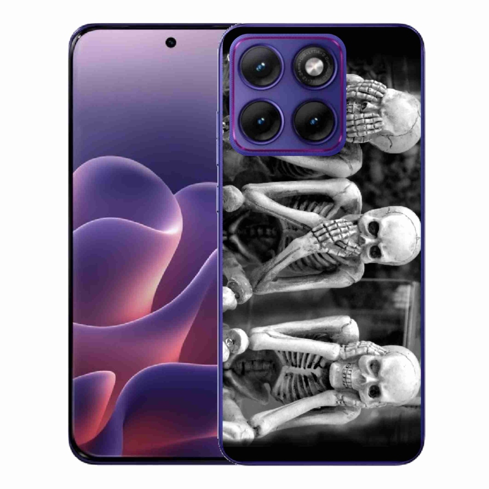 Zselés borítás mmCase a Motorola Edge 70 Fusion készülékhez - csontvázak