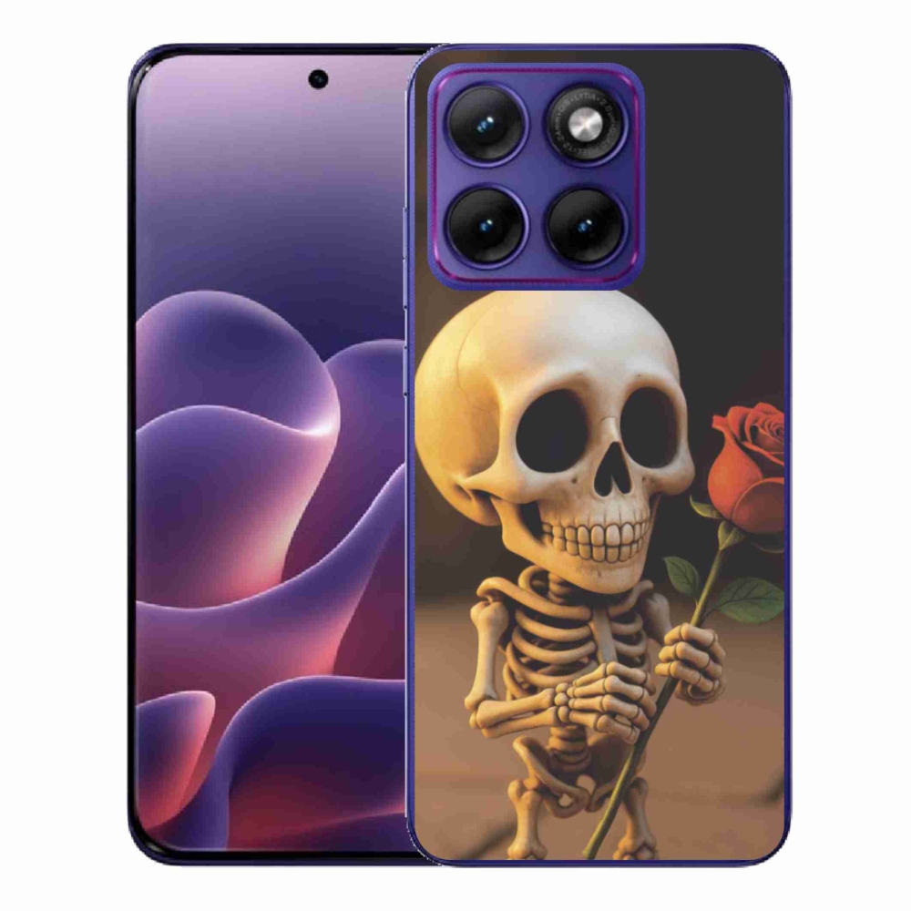 Zselés borítás mmCase a Motorola Edge 70 Fusion készülékhez - csontváz rózsával