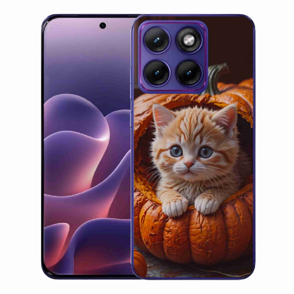 Zselés borítás mmCase a Motorola Edge 70 Fusion készülékhez - cica és tök 2