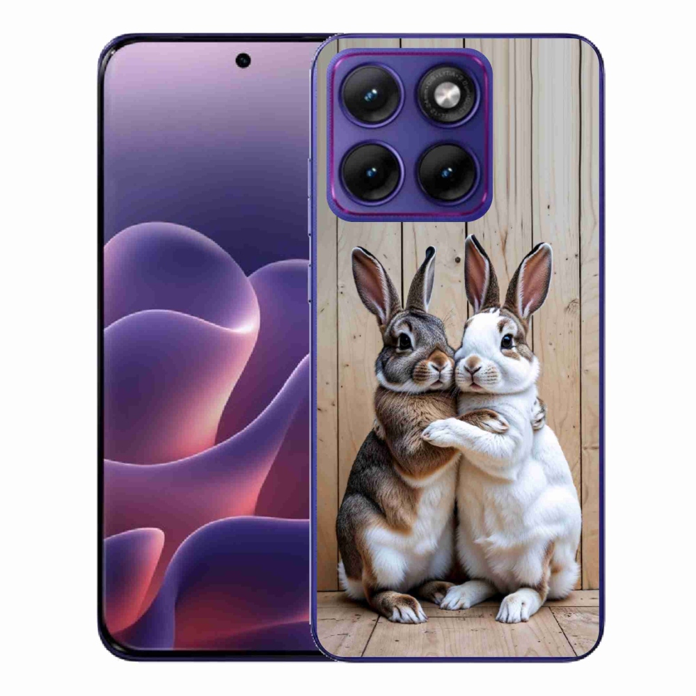 Zselés borítás mmCase a Motorola Edge 70 Fusion készülékhez - nyúlpár