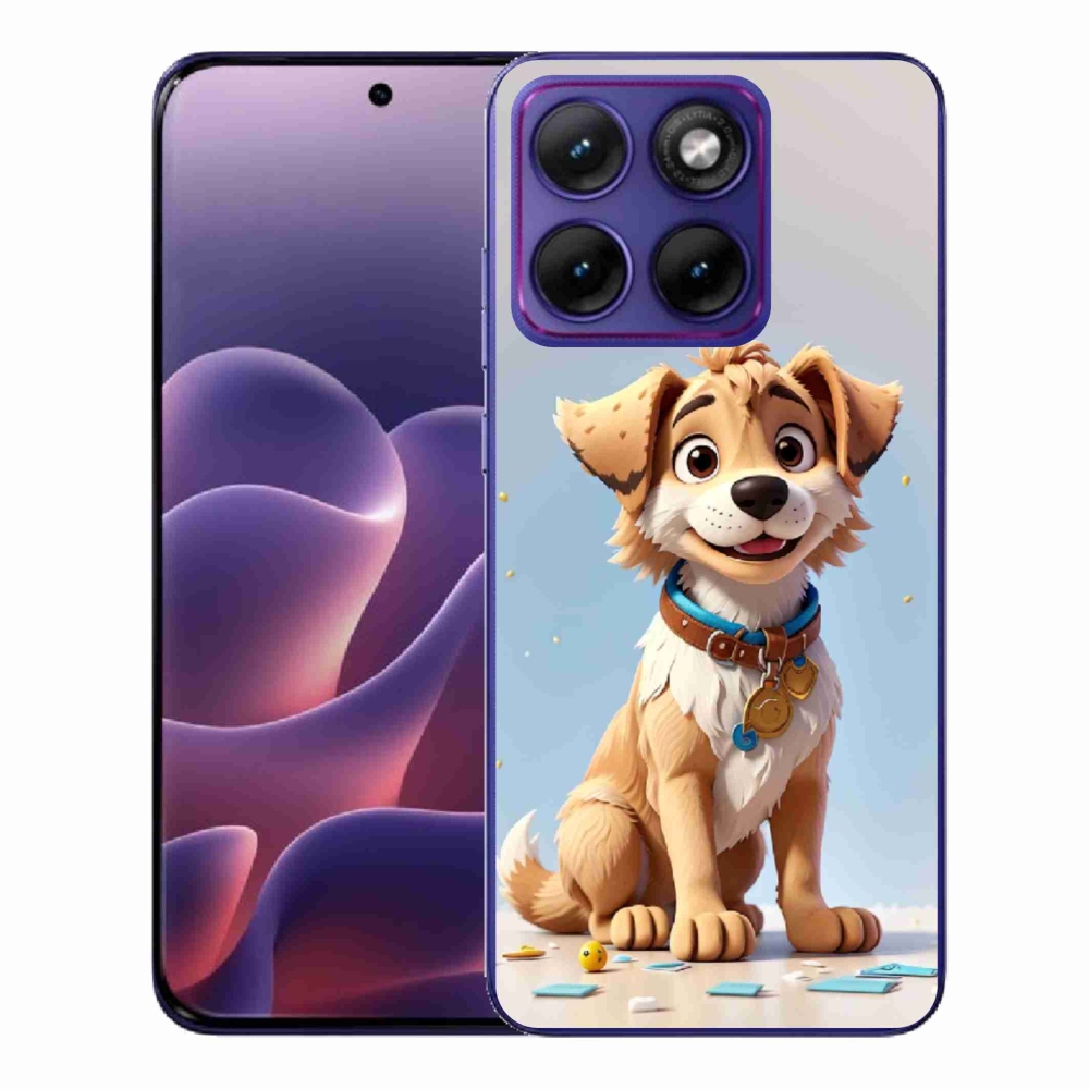 Zselés borítás mmCase a Motorola Edge 70 Fusion készülékhez - rajzfilm kölyökkutyakék