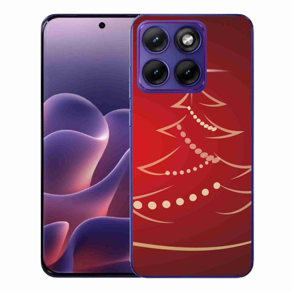 Zselés borítás mmCase a Motorola Edge 70 Fusion készülékhez - karácsonyfa karikatúra