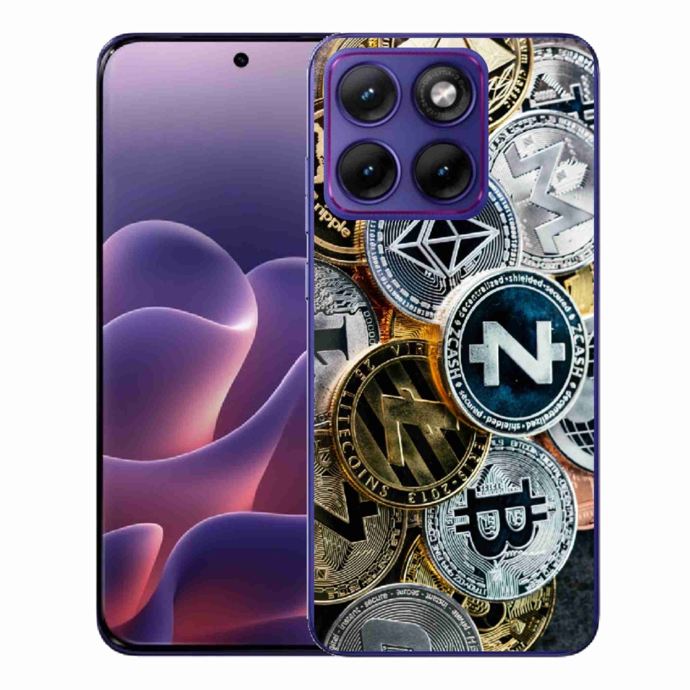 Zselés borítás mmCase a Motorola Edge 70 Fusion számára - kriptovaluták