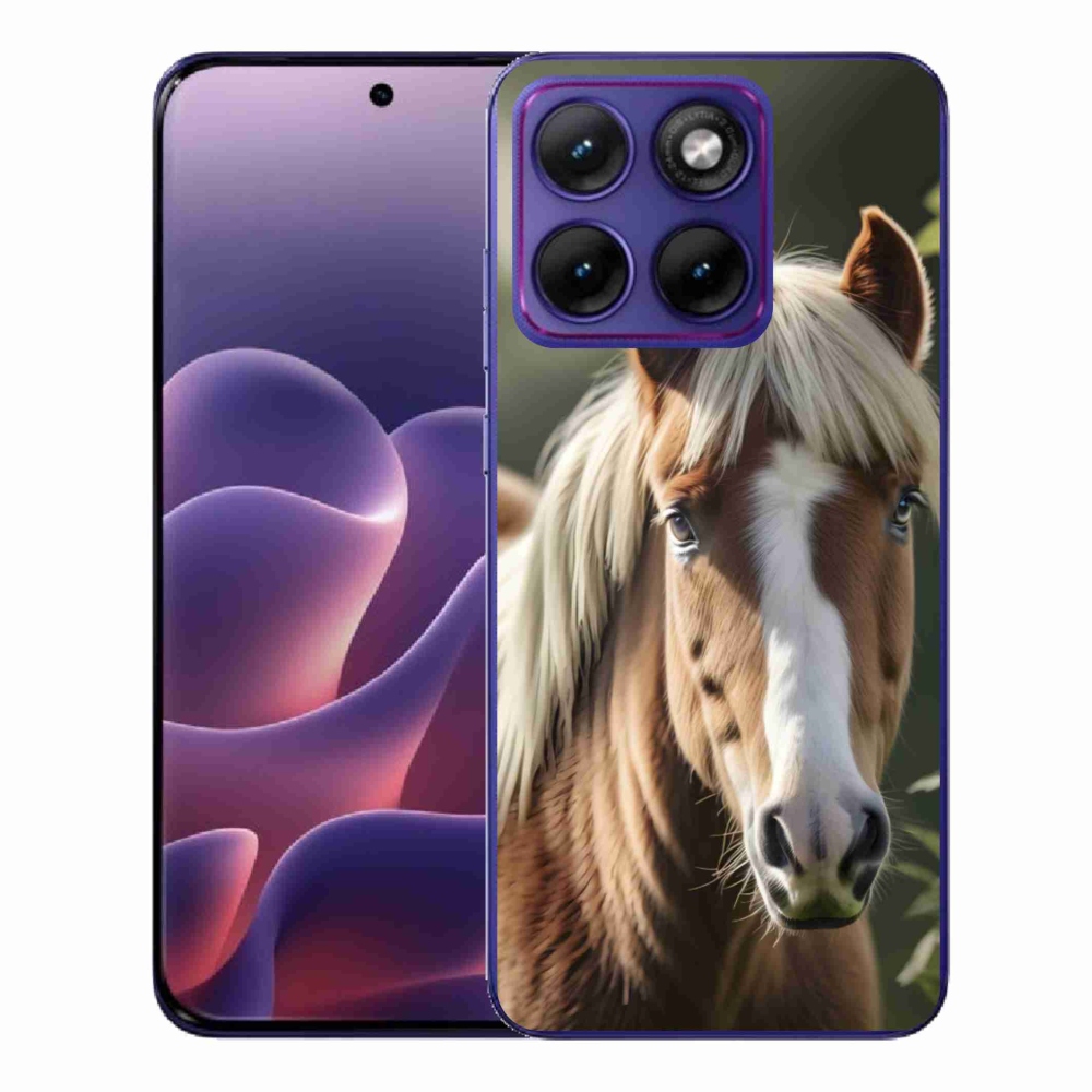 Zselés borítás mmCase a Motorola Edge 70 Fusion készülékhez - ló világos sörénnyel