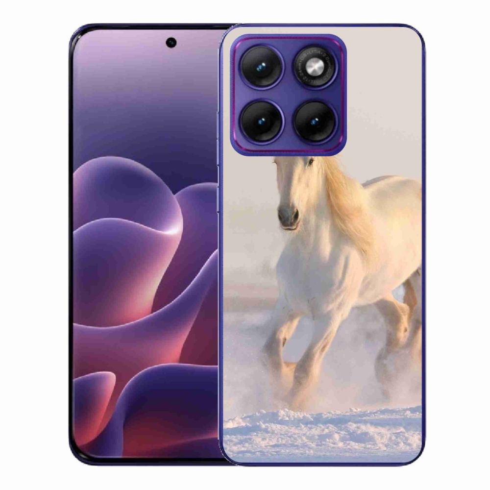 Zselés borítás mmCase a Motorola Edge 70 Fusion készülékhez - ló a hóban