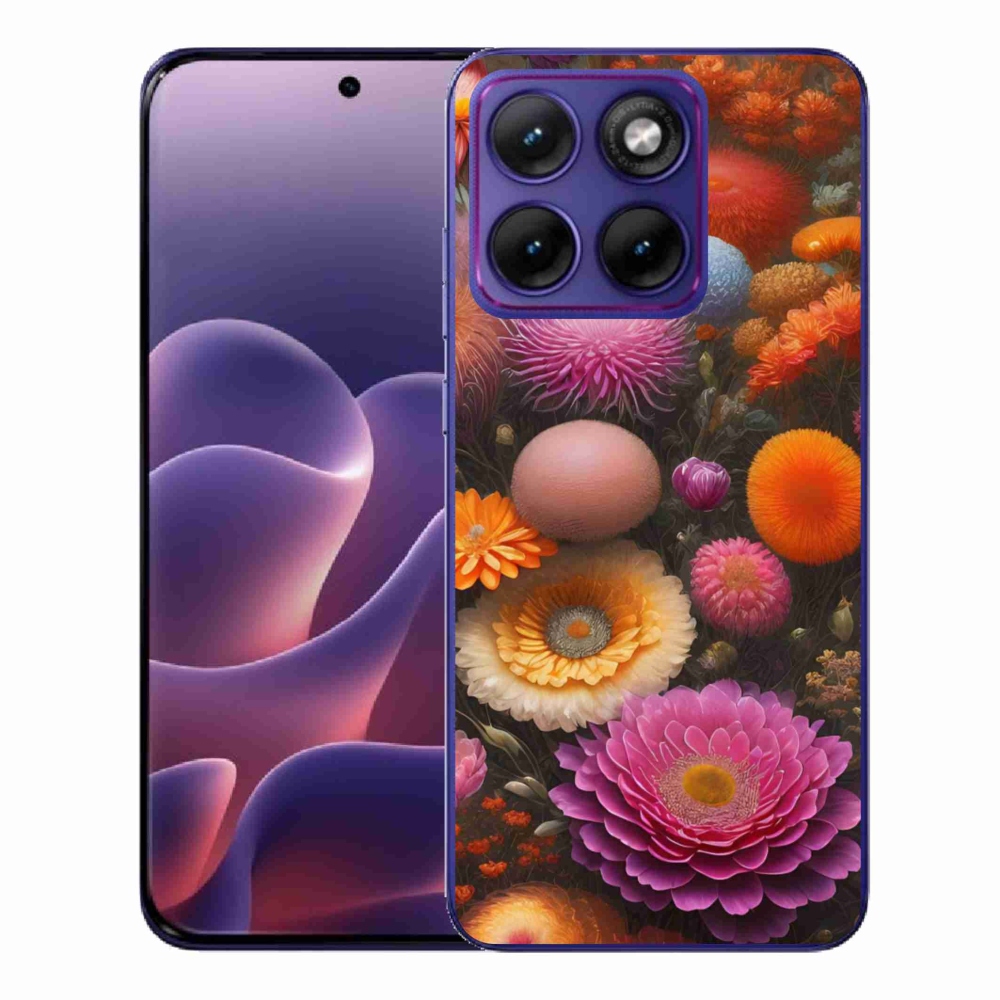 Gél borító mmCase a Motorola Edge 70 Fusion készülékhez - virágos kompozíció