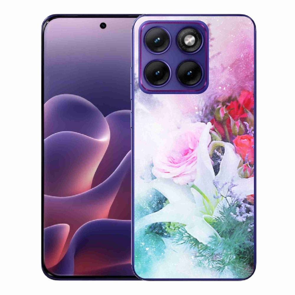 Zselés borítás mmCase a Motorola Edge 70 Fusion készülékhez - virág 4