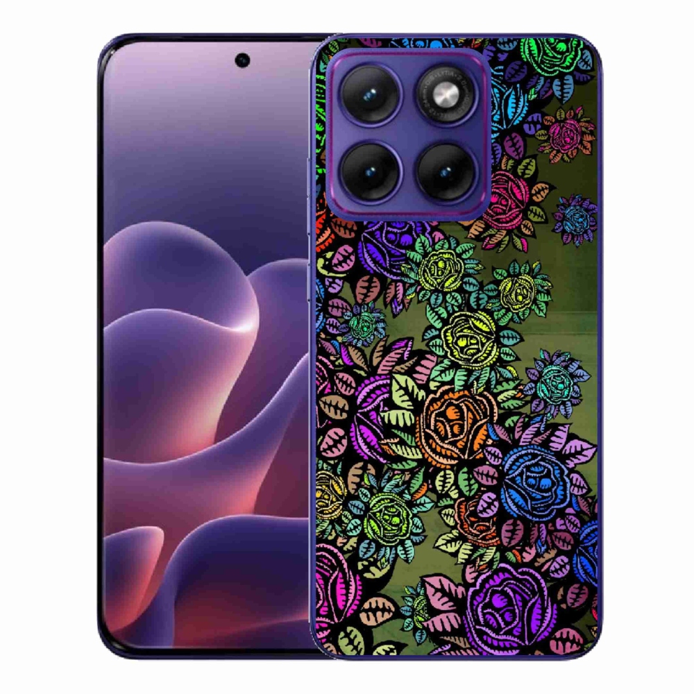 Zselés borítás mmCase a Motorola Edge 70 Fusion készülékhez - virágok 6