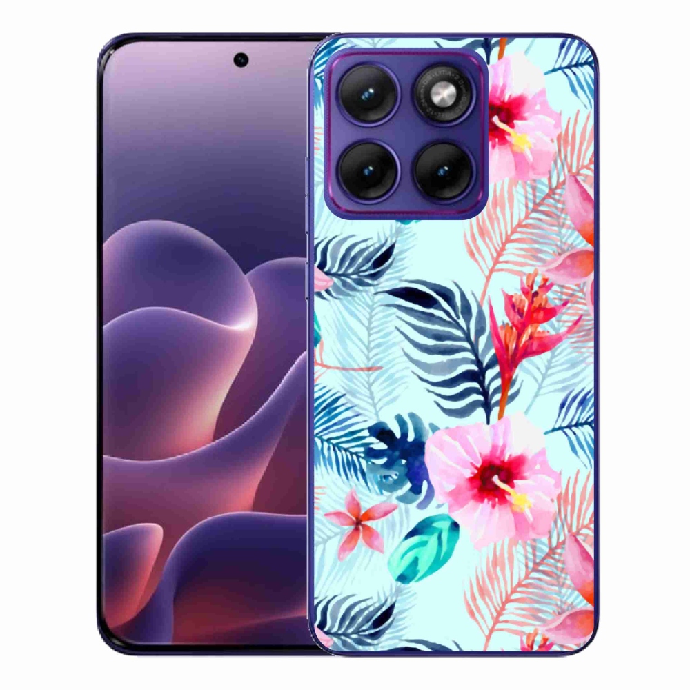 Zselés borítás mmCase a Motorola Edge 70 Fusion készülékhez - virágok
