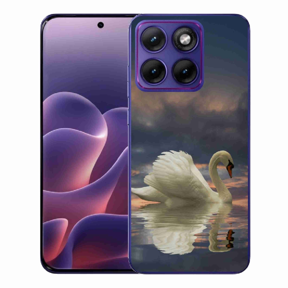 Zselés borítás mmCase a Motorola Edge 70 Fusion készülékhez - hattyú