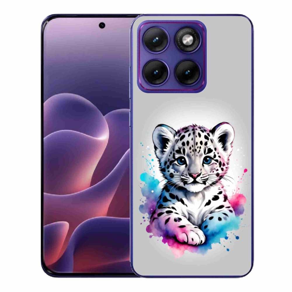 Zselés borítás mmCase a Motorola Edge 70 Fusion készülékhez - leopárd kölyök