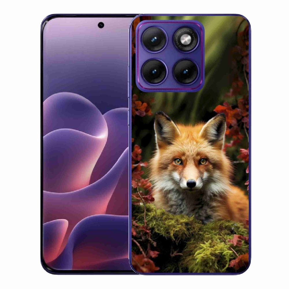 Zselés borítás mmCase a Motorola Edge 70 Fusion készülékhez - róka az erdőben