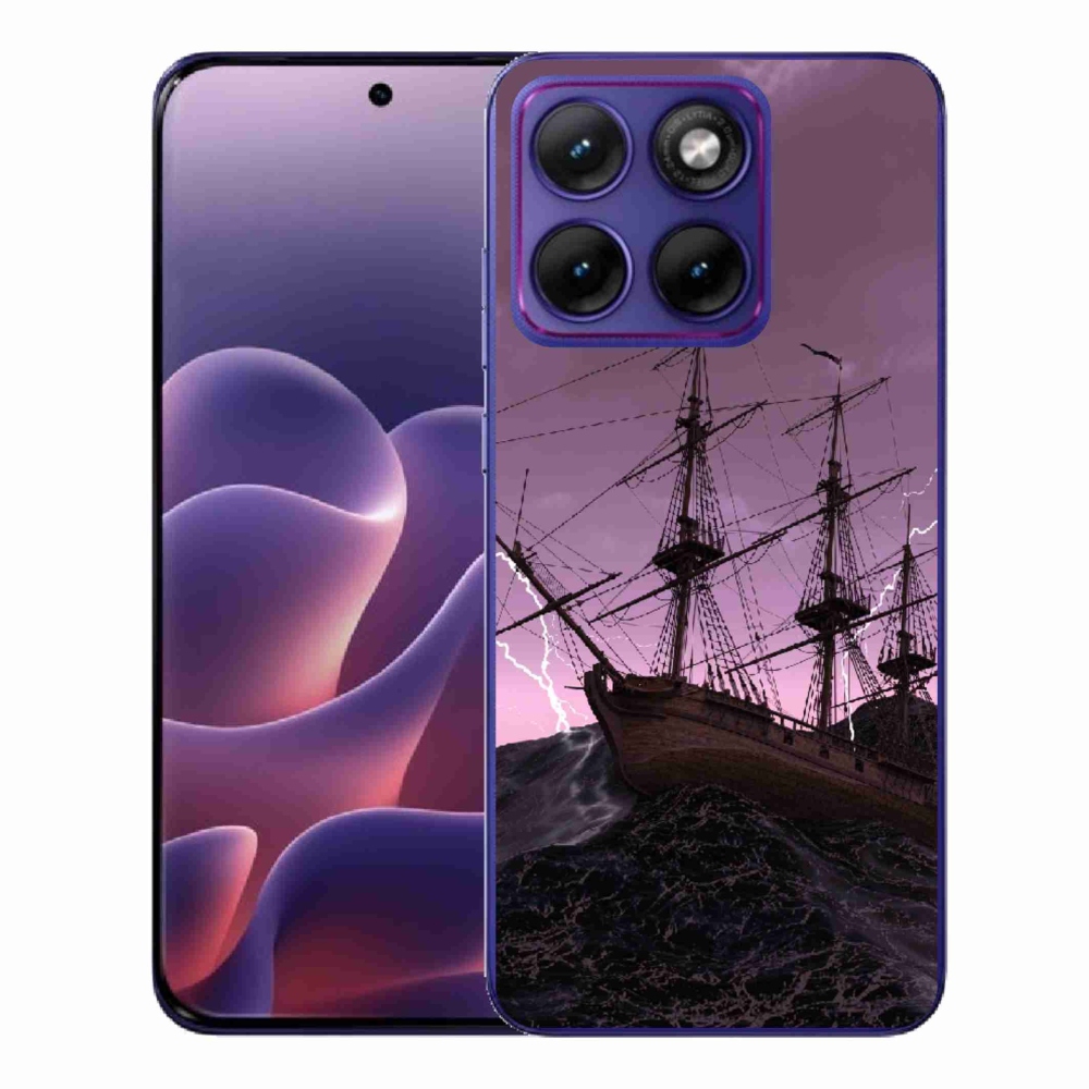 Zselés borítás mmCase a Motorola Edge 70 Fusion készülékhez - hajó a viharban