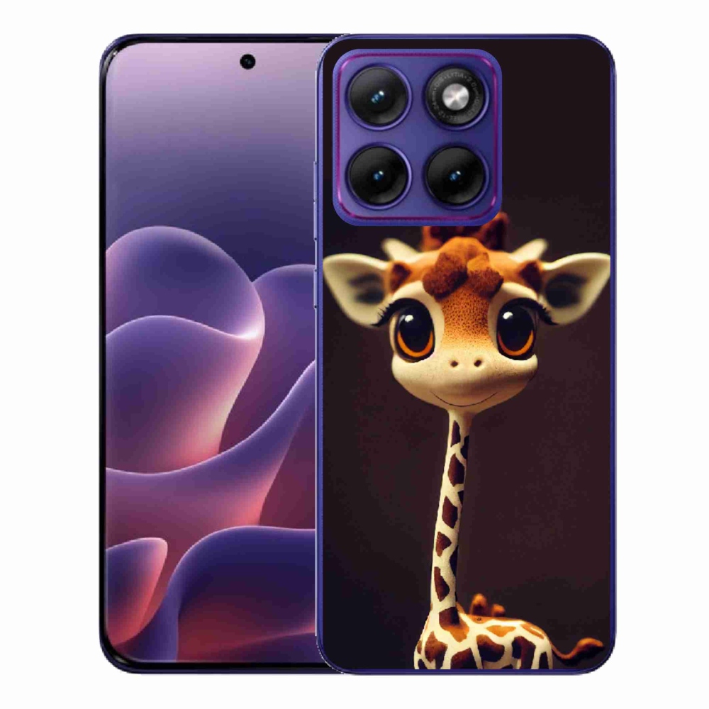 Zselés borítás mmCase a Motorola Edge 70 Fusion készülékhez - kis zsiráf