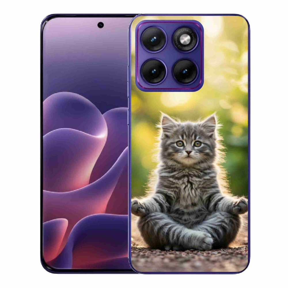 Zselés borítás mmCase a Motorola Edge 70 Fusion készülékhez - meditáló cica
